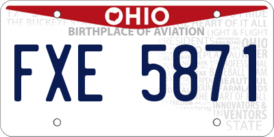 OH license plate FXE5871