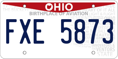 OH license plate FXE5873