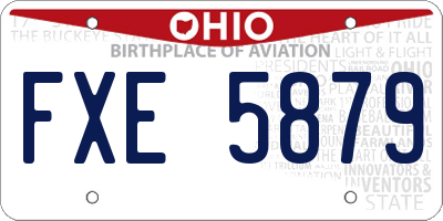 OH license plate FXE5879