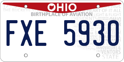 OH license plate FXE5930