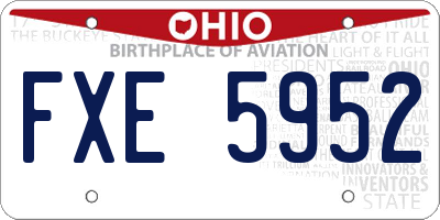 OH license plate FXE5952