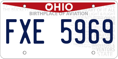 OH license plate FXE5969
