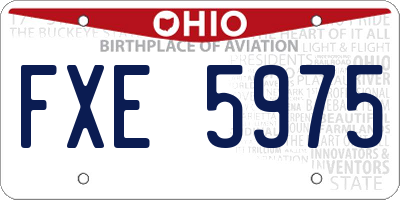 OH license plate FXE5975