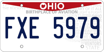 OH license plate FXE5979