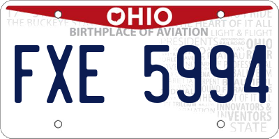 OH license plate FXE5994