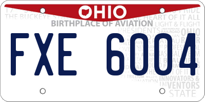 OH license plate FXE6004