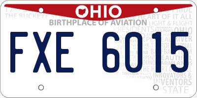 OH license plate FXE6015