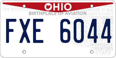 OH license plate FXE6044