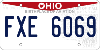 OH license plate FXE6069