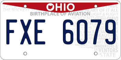 OH license plate FXE6079