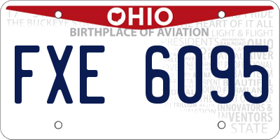 OH license plate FXE6095