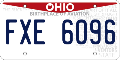 OH license plate FXE6096