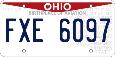 OH license plate FXE6097