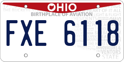 OH license plate FXE6118