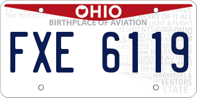 OH license plate FXE6119
