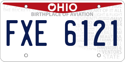OH license plate FXE6121