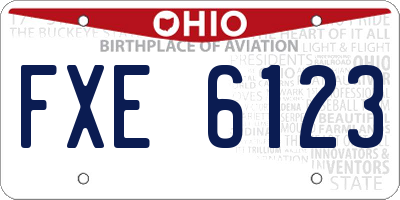 OH license plate FXE6123