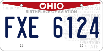 OH license plate FXE6124