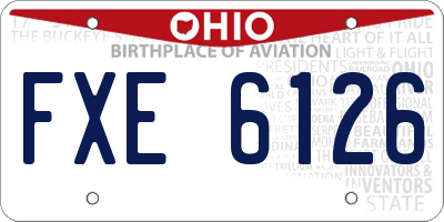 OH license plate FXE6126