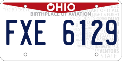 OH license plate FXE6129