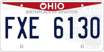 OH license plate FXE6130