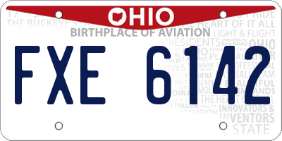 OH license plate FXE6142
