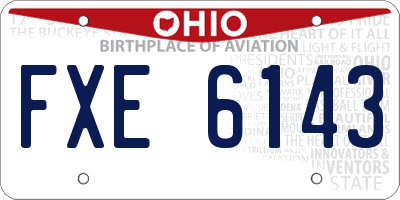 OH license plate FXE6143