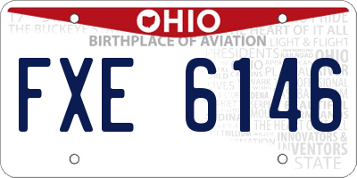 OH license plate FXE6146