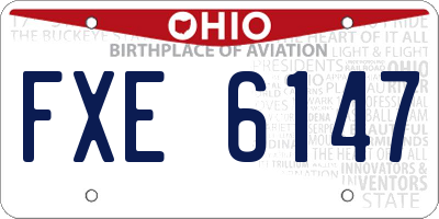 OH license plate FXE6147