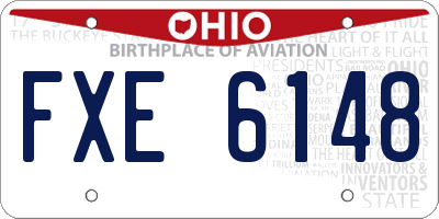 OH license plate FXE6148