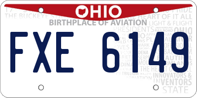 OH license plate FXE6149