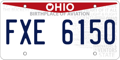 OH license plate FXE6150
