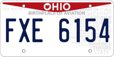 OH license plate FXE6154