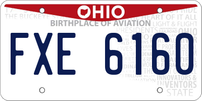 OH license plate FXE6160