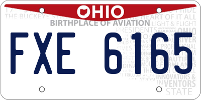 OH license plate FXE6165