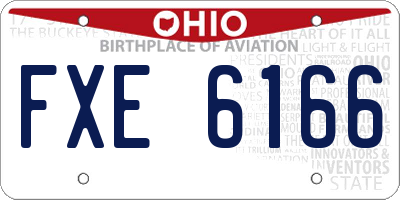 OH license plate FXE6166