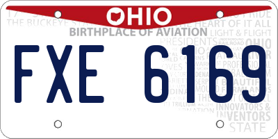 OH license plate FXE6169
