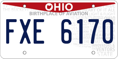 OH license plate FXE6170