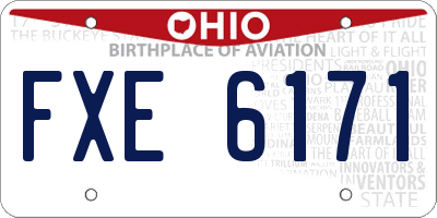 OH license plate FXE6171