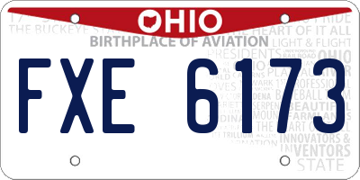OH license plate FXE6173