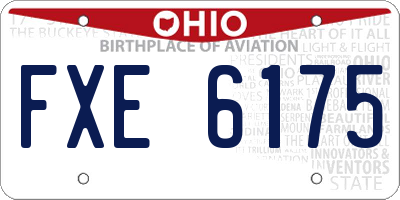OH license plate FXE6175