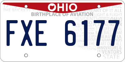 OH license plate FXE6177