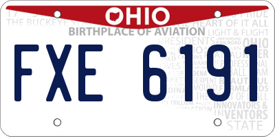 OH license plate FXE6191