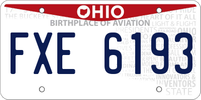OH license plate FXE6193