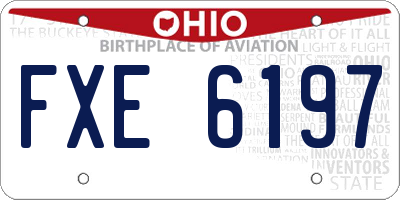 OH license plate FXE6197