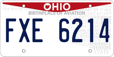 OH license plate FXE6214