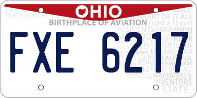 OH license plate FXE6217