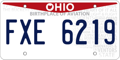 OH license plate FXE6219