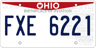 OH license plate FXE6221
