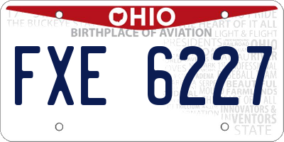 OH license plate FXE6227